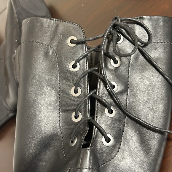 Aldo Catera Black Knee High Boots Faux Leather Size 11 - Picture 7 of 17